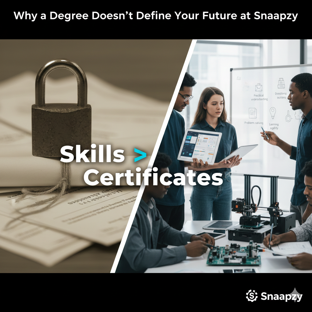 Why a Degree Doesn’t Define Your Future at Snaapzy